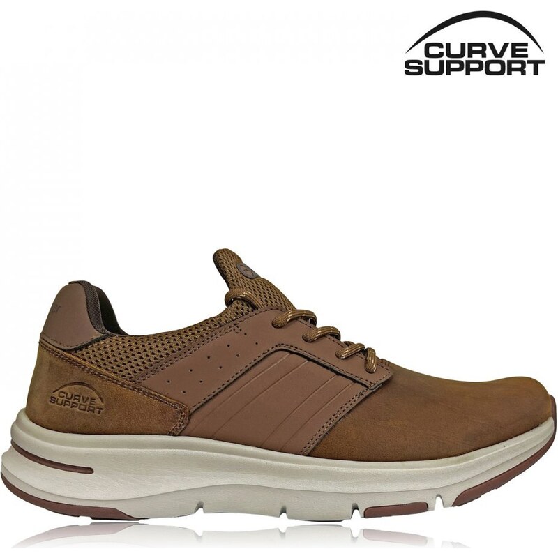 Slazenger Curve Support Leather Trainers Brown