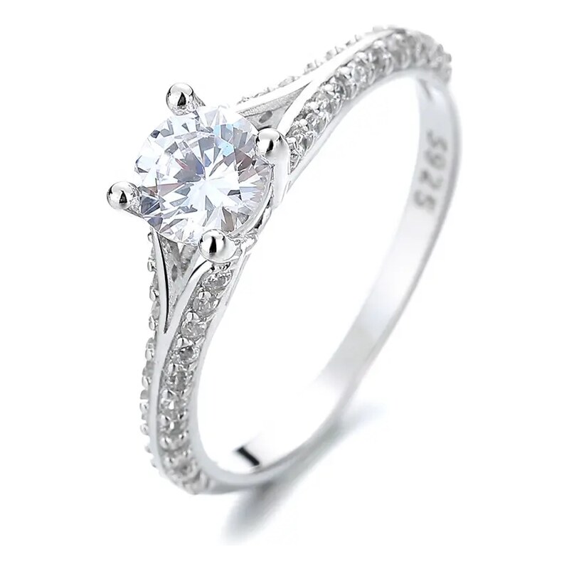 MAJYA Strieborný prsteň ILARIA s čírym kamienkom 10054/6 64581368