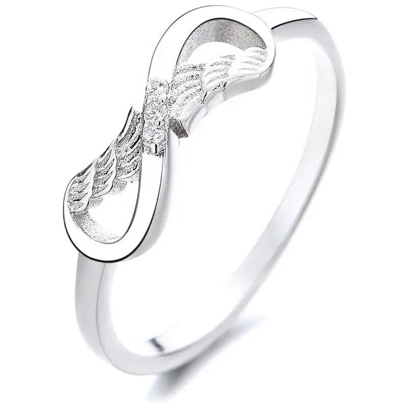 MAJYA Strieborný prsteň ROSSELLA nekonečno s anjelskými krídlami 10068 64581379