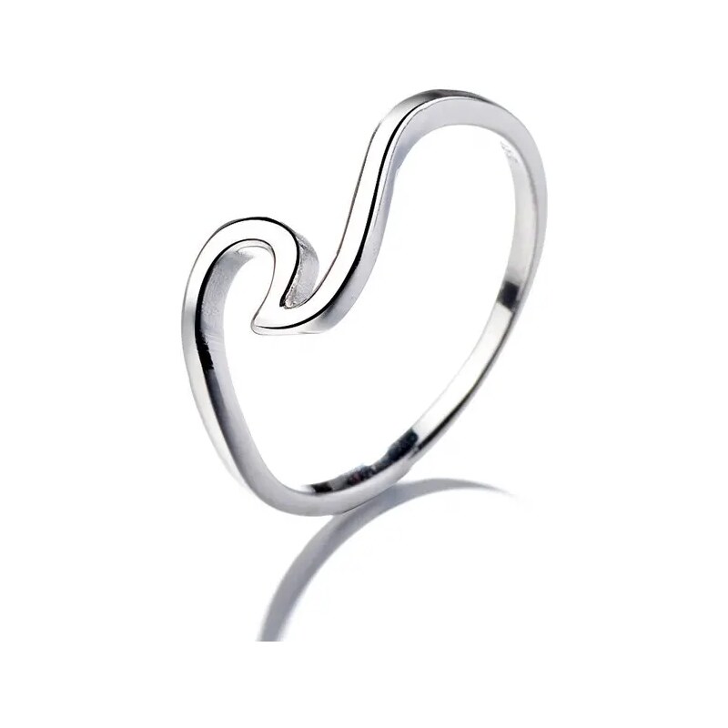 MAJYA Strieborný prsteň vlnka DINA 10085/6 64581411