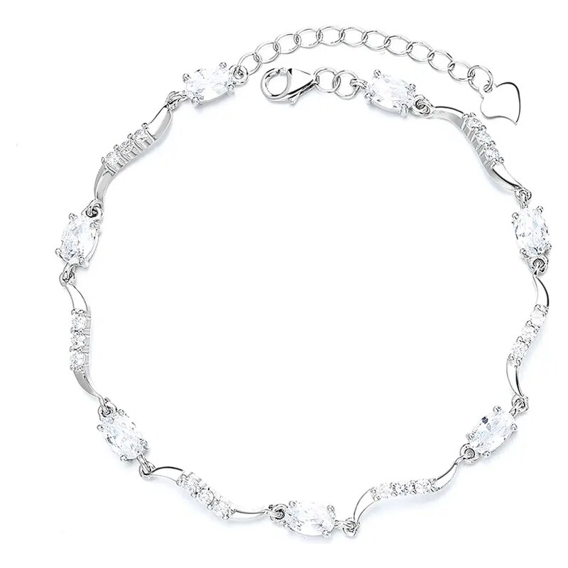 MAJYA Strieborný náramok SITI zdobený zirkónmi 10088 64581179