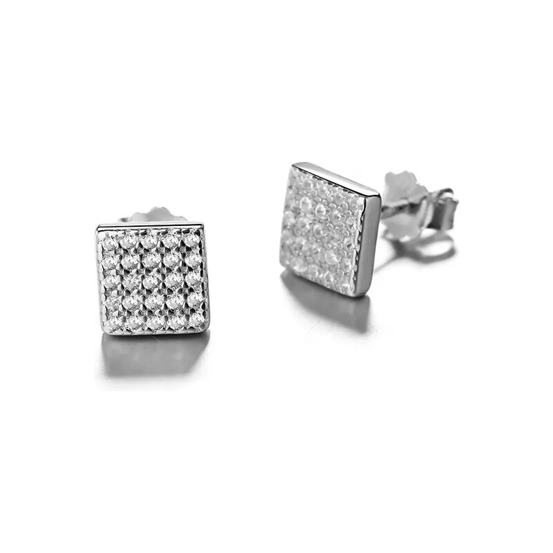 MAJYA Strieborné náušnice SQUARE 10158 64581641