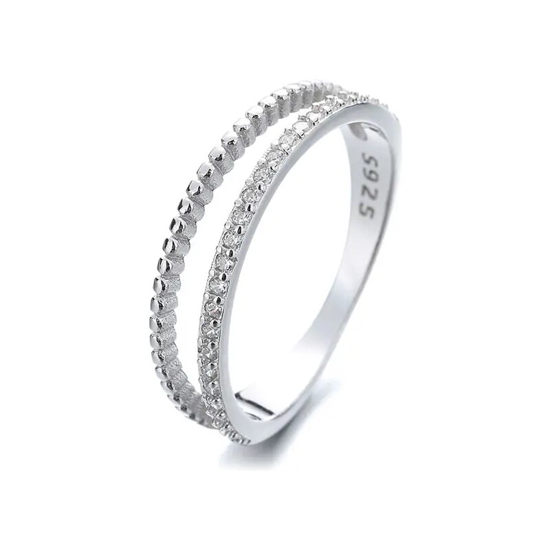 MAJYA Strieborný dvojitý prsteň AMY 10194/6 64581420