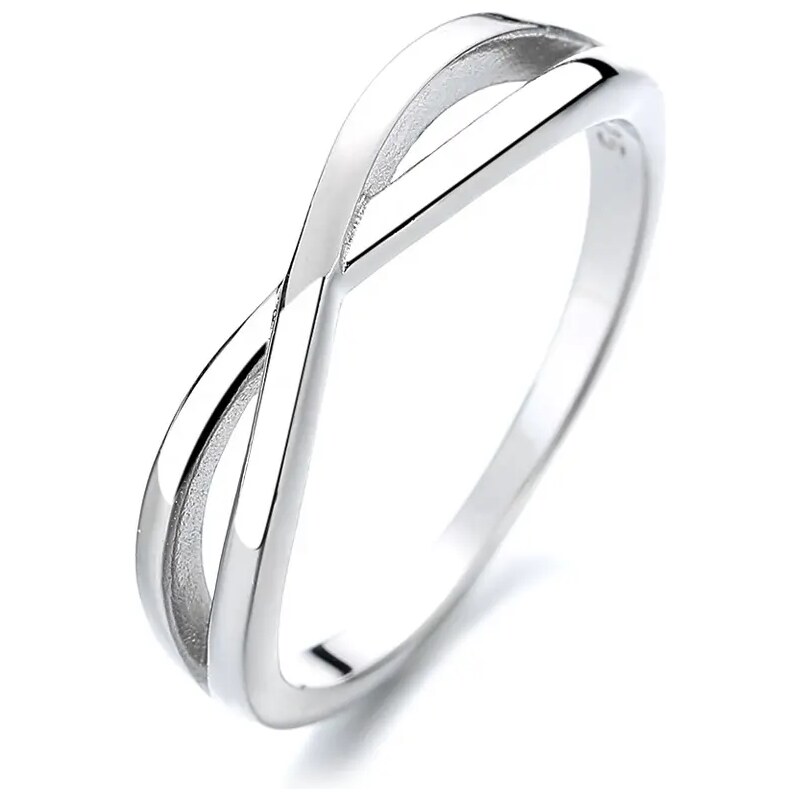 MAJYA Strieborný prsteň skrížený ANDY 10196/6 64581422