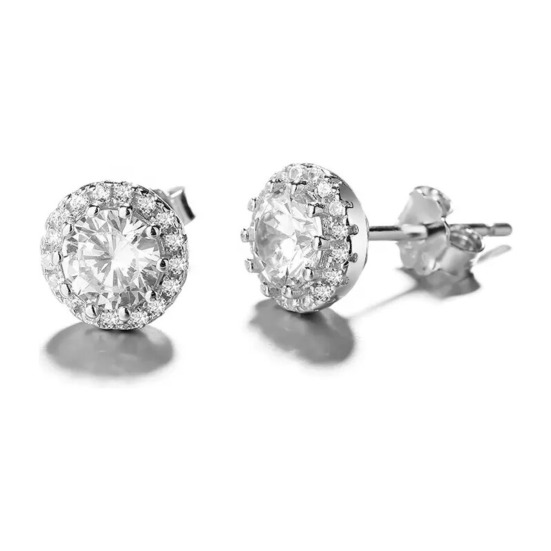 MAJYA Strieborné náušnice LESLIE číry zirkón 10180 64581661