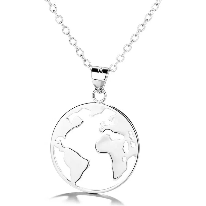 MAJYA Strieborný prívesok s retiazkou ZEMĚKOULE 10239 64581683