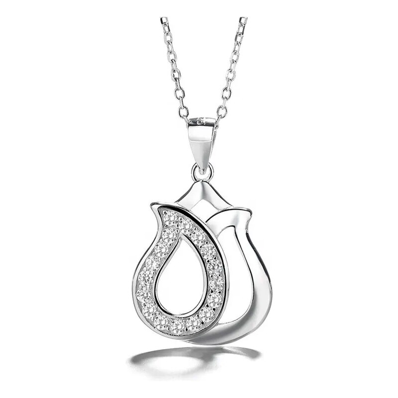 MAJYA Strieborný prívesok s retiazkou TULIP 51 cm 10262 64581703