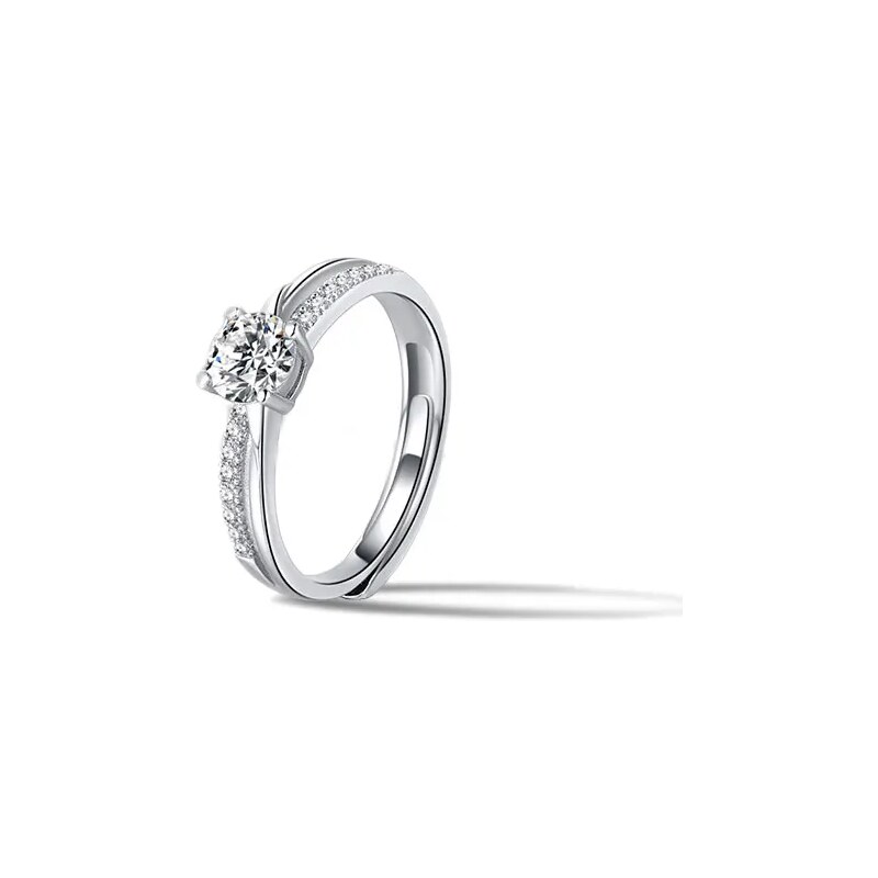 MAJYA Strieborný nastaviteľný prsteň s kamienkom AVA 10319 64581497