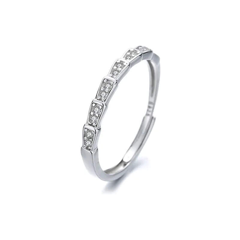 MAJYA Strieborný nastaviteľný prsteň s kamienkom ANTONELLA 10335 64581480