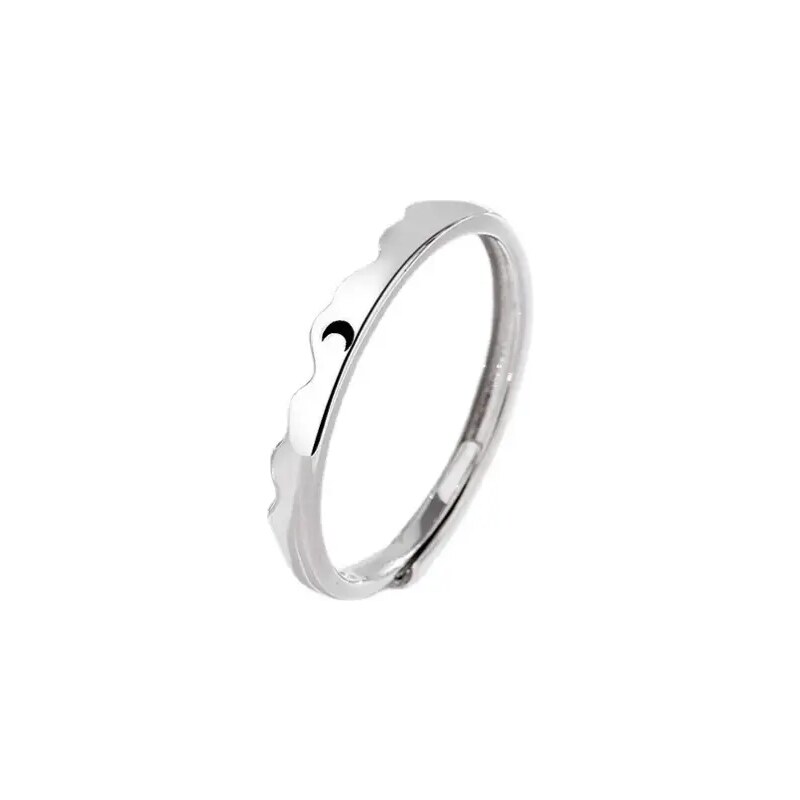 MAJYA Strieborný nastaviteľný prsteň MOON 10339 64581472