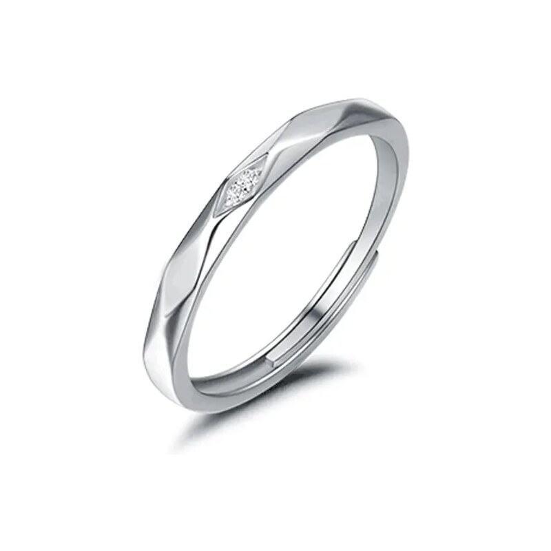 MAJYA Strieborný nastaviteľný prsteň s kamienkom VICTORIE 10327 64581501