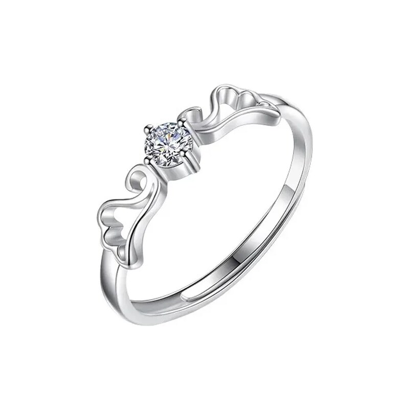 MAJYA Strieborný nastaviteľný prsteň ANGELIA 10363 64581504