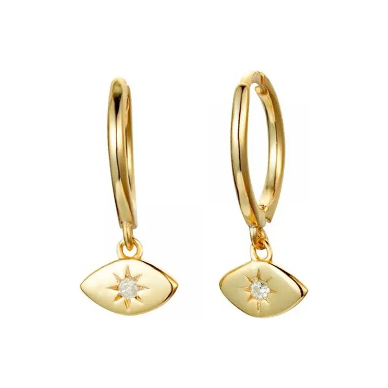 MAJYA Strieborné náušnice IRIS pozlátené 10409 64581535