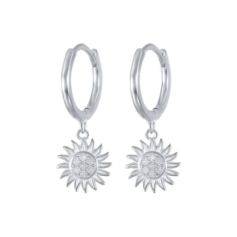 MAJYA Strieborné náušnice SLNEČNICA 10404 64581531