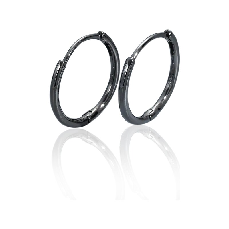 MAJYA Strieborné náušnice KARIN 18 mm black 10444