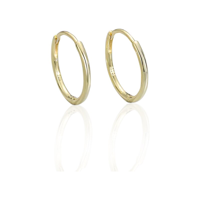 MAJYA Strieborné náušnice KARIN 18 mm pozlátené 10445 64581545