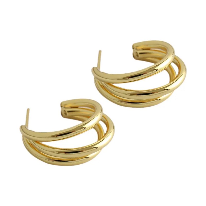 MAJYA Strieborné náušnice FREJA pozlátené 10486 64581788