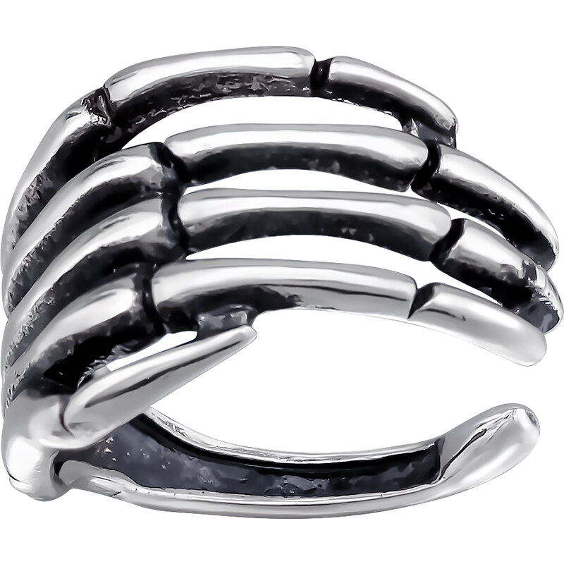 MAJYA Strieborná náušnice KOSTRA RUKY 1ks 10575 64581248