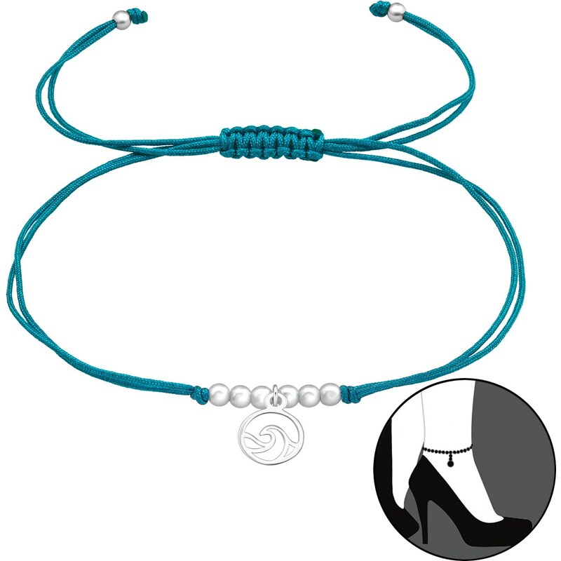 MAJYA Náramok tyrkysový s príveskom VLNKA 10592 65360874