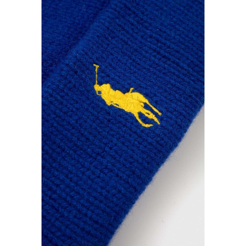 Vlnená čiapka Polo Ralph Lauren z hrubej pleteniny, vlnená, 455931421