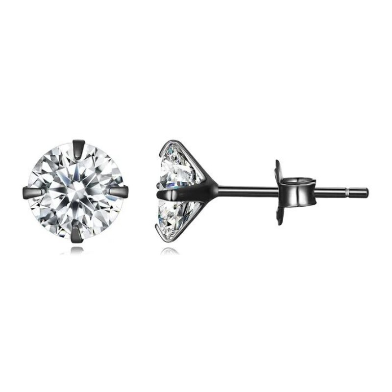 Olivie Strieborné náušnice 4 mm ZORA BLACK 7896 46749902