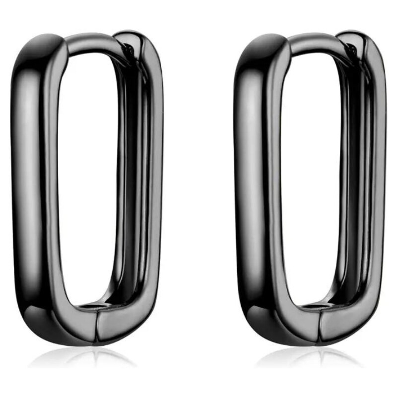 Olivie Strieborné obdĺžnikové náušnice BLACK 7889 46749895