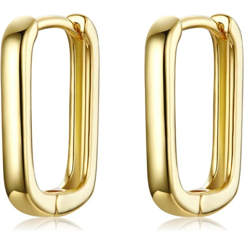 Olivie Strieborné obdĺžnikové náušnice GOLD 7891 46749897