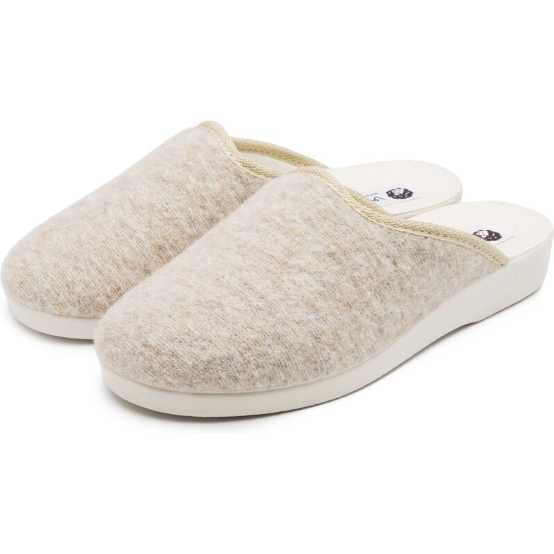 Vlnka Papuče z vlneného filcu béžová veľkosti obuvi - dospelí 43 65061854