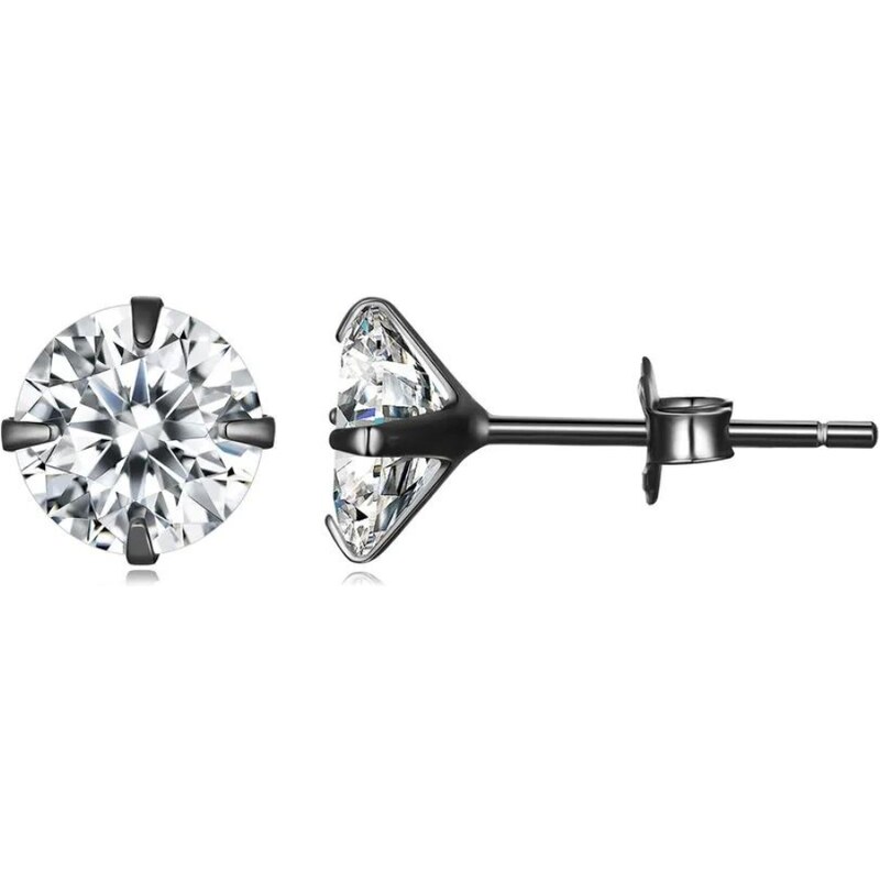 Olivie Strieborné náušnice 6 mm ZORA BLACK 7898 46749904