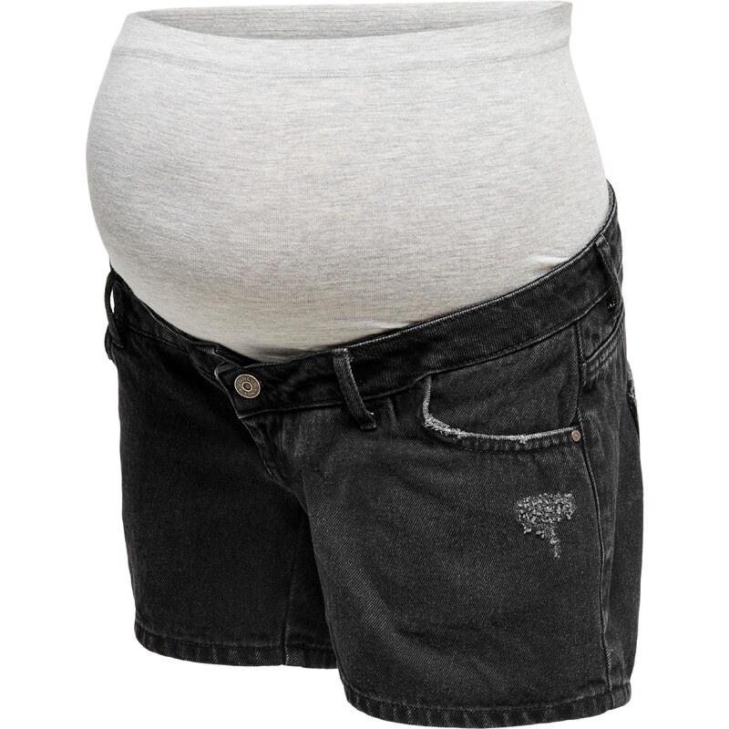 Only Maternity Džínsy Jagger sivá melírovaná / čierny denim 31509450