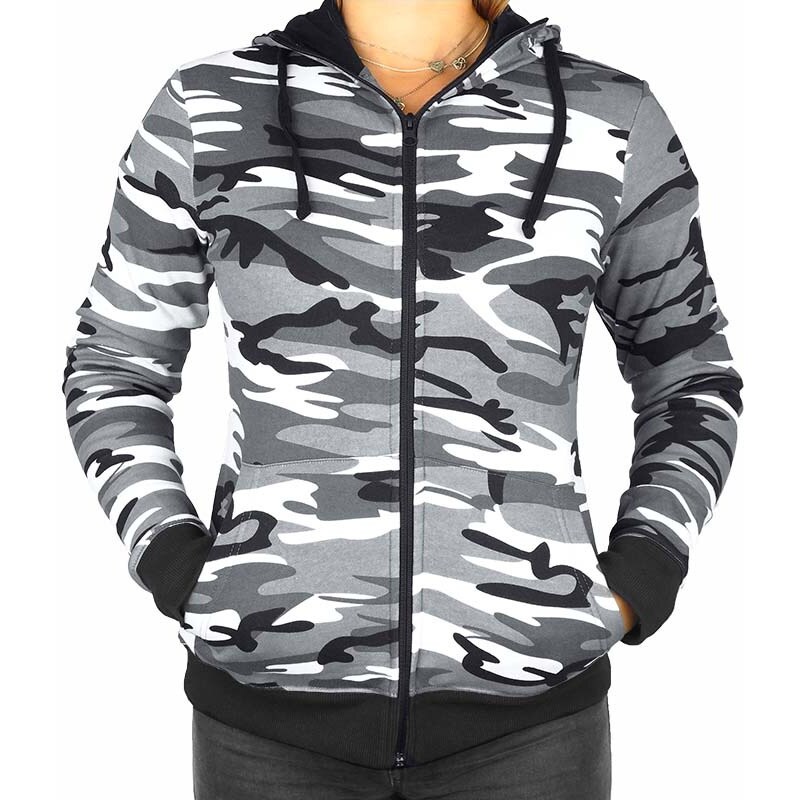 Dámska maskáčová mikina Malfini čiernobiela 46361802