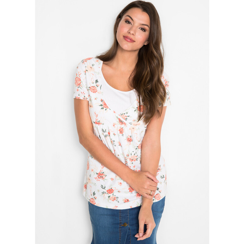 bonprix Materské tričko/tričko na dojčenie, 2v1 z bio bavlny, farba 44742429