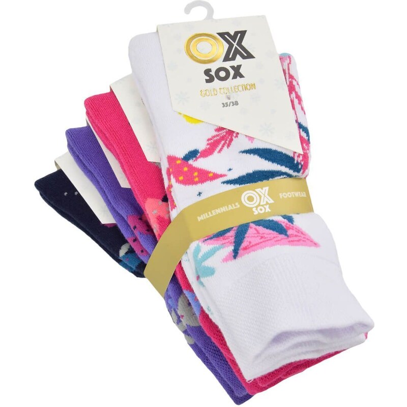 RS LISTY dámske veselé froté ponožky OXSOX