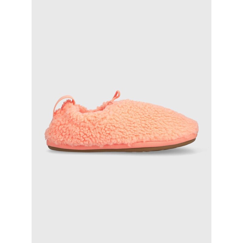 Detské papuče UGG K PLUSHY SLIPPER oranžová farba