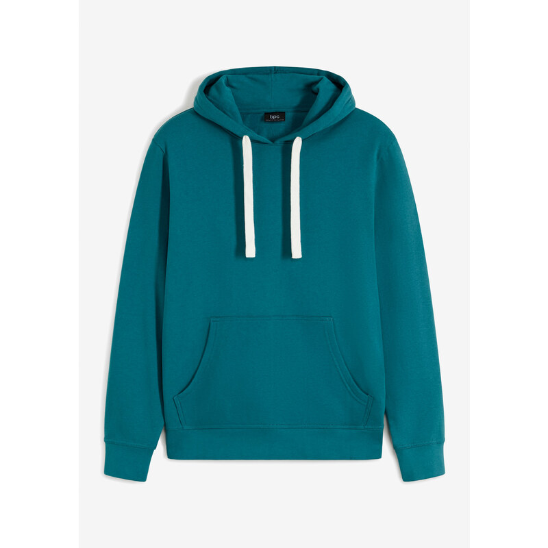 bonprix Mikina s kapucňou z čistej bavlny, farba modrá 46202723