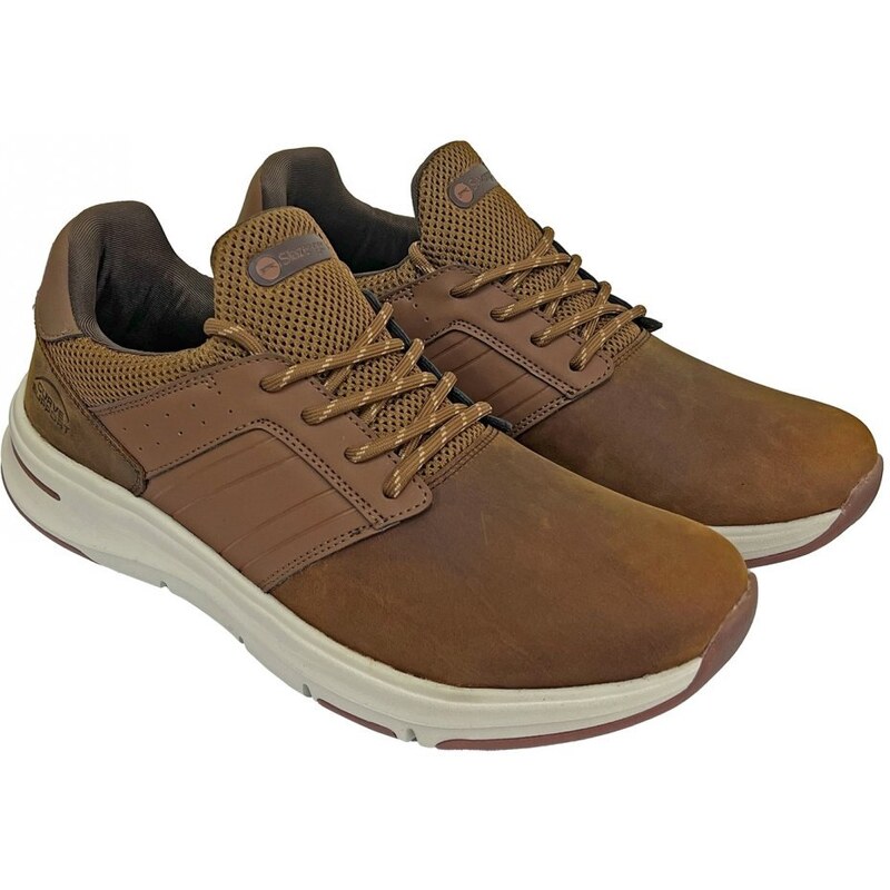 Slazenger Curve Support Leather Trainers Brown