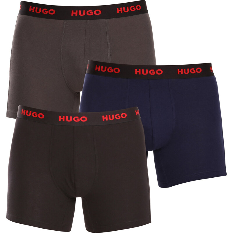3PACK pánske boxerky HUGO viacfarebné (50503079 413) 46383039