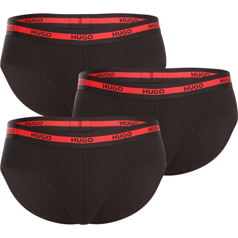 3PACK pánske slipy HUGO čierné (50492378 002) 46383045