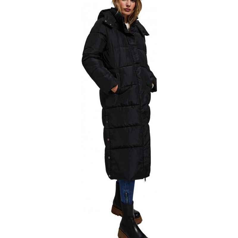Čierny zimný dámsky kabát Moodo Z-KU-4222