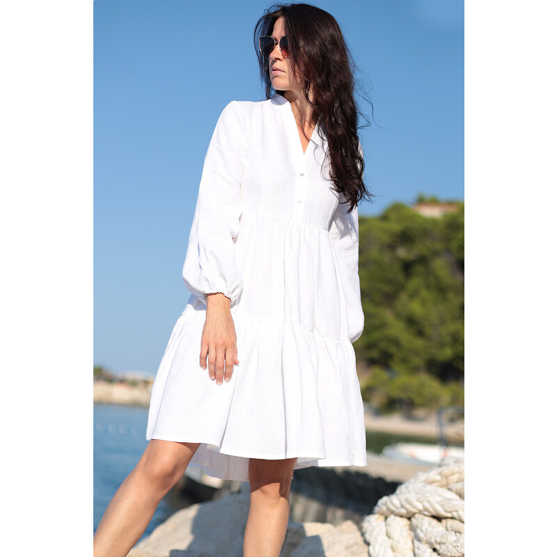 Volné šaty Lotika zo 100% lanu 48046640