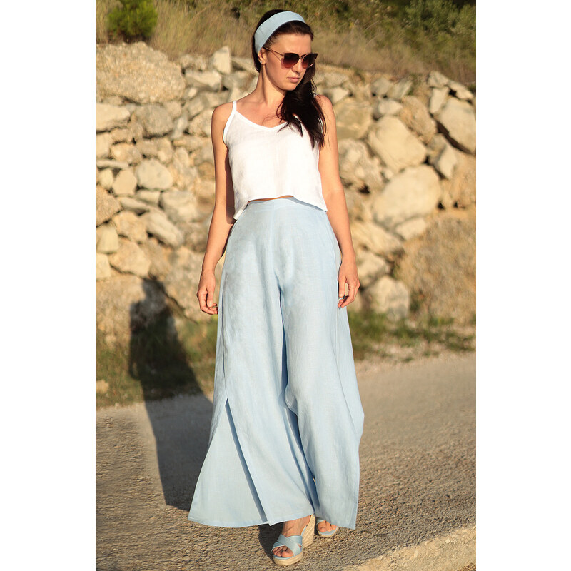 Široké lanové nohavice Lotika Premium 50017861