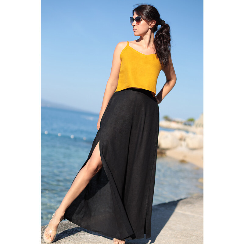 Široké lanové nohavice Lotika Premium 50017862