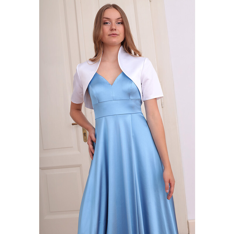 Glara Saténové bolerko s krátkymi rukávmi 46385385