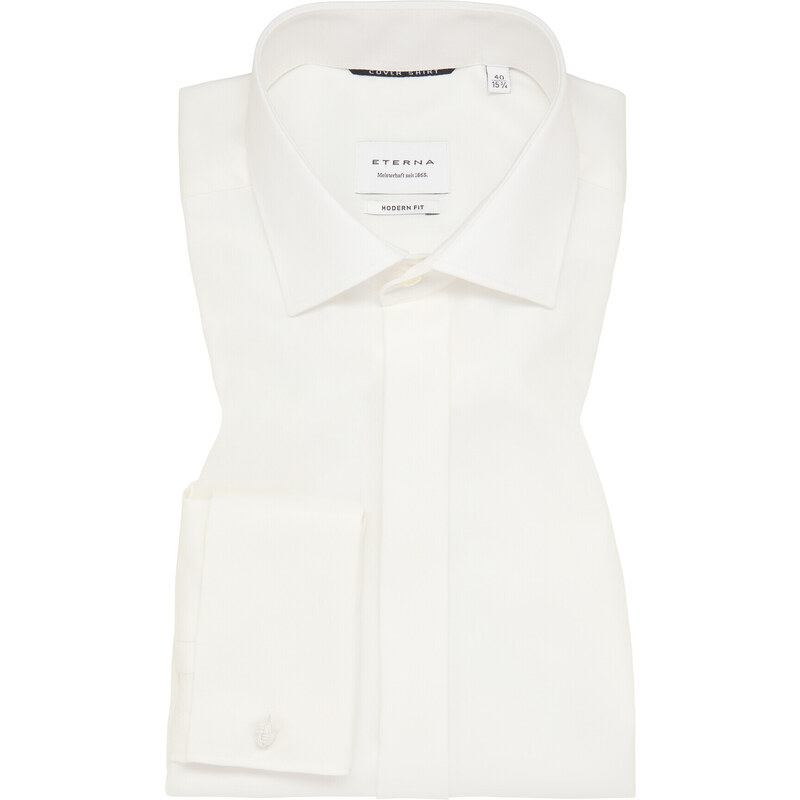 Svadobná ETERNA Modern Fit Champagne nie presvitajúca košeľa dlhý 46385364