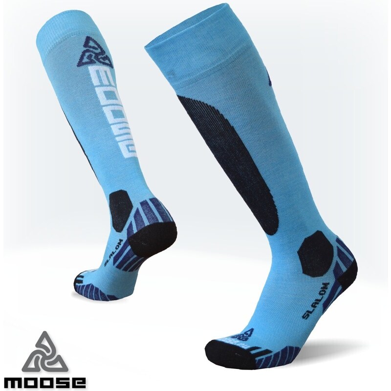 SLALOM MERINO prémiové lyžiarske podkolienky Moose Modrá XS 1 pár 46395083