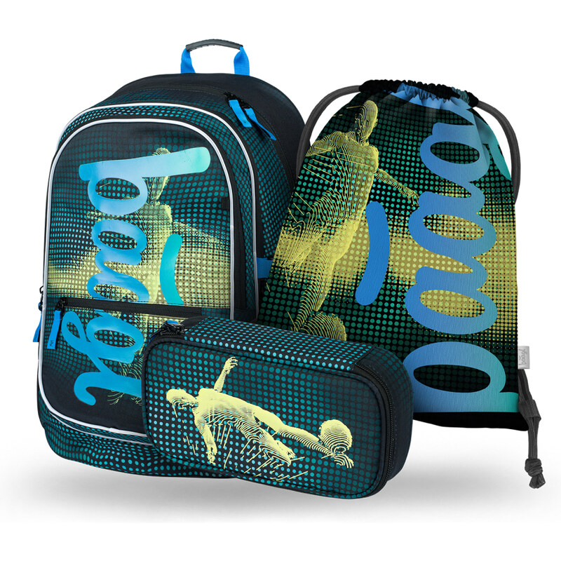 BAAGL SET 3 Core Football Player: batoh, peračník, vrecko 62194141