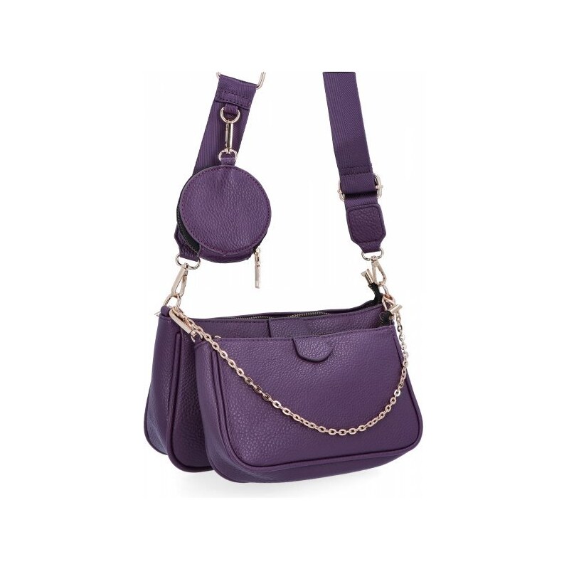 Dámská kabelka listonoška Herisson fialová 1652H2023-73 46408276
