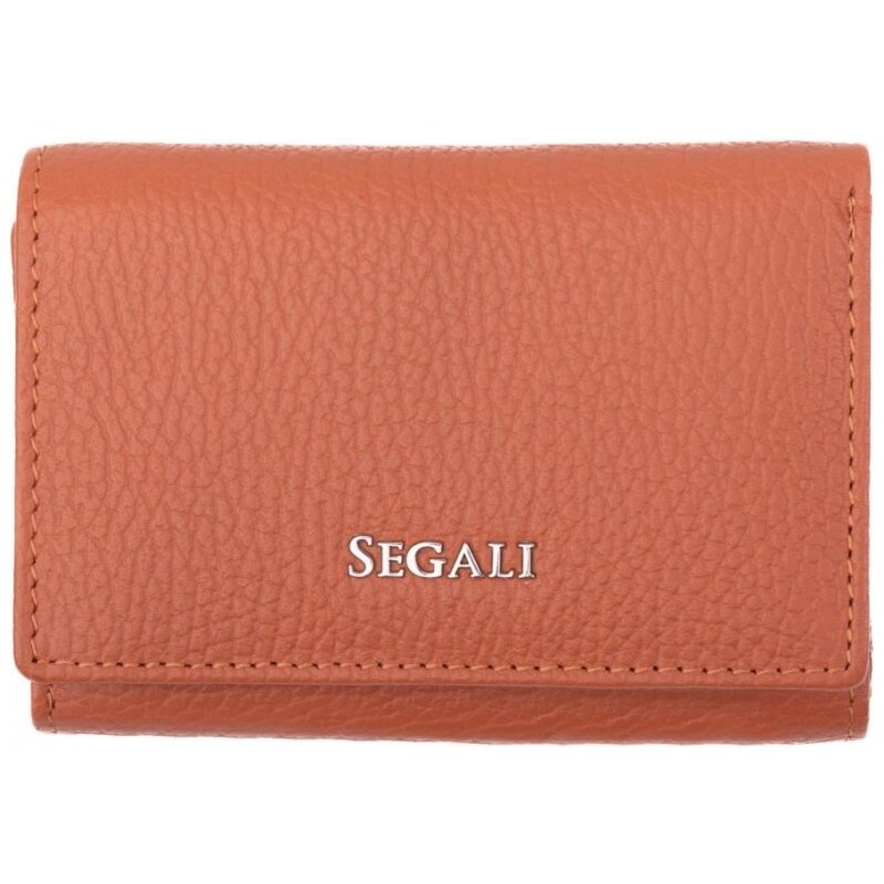 SEGALI Dámska kožená peňaženka SG-27106 B Oranžová