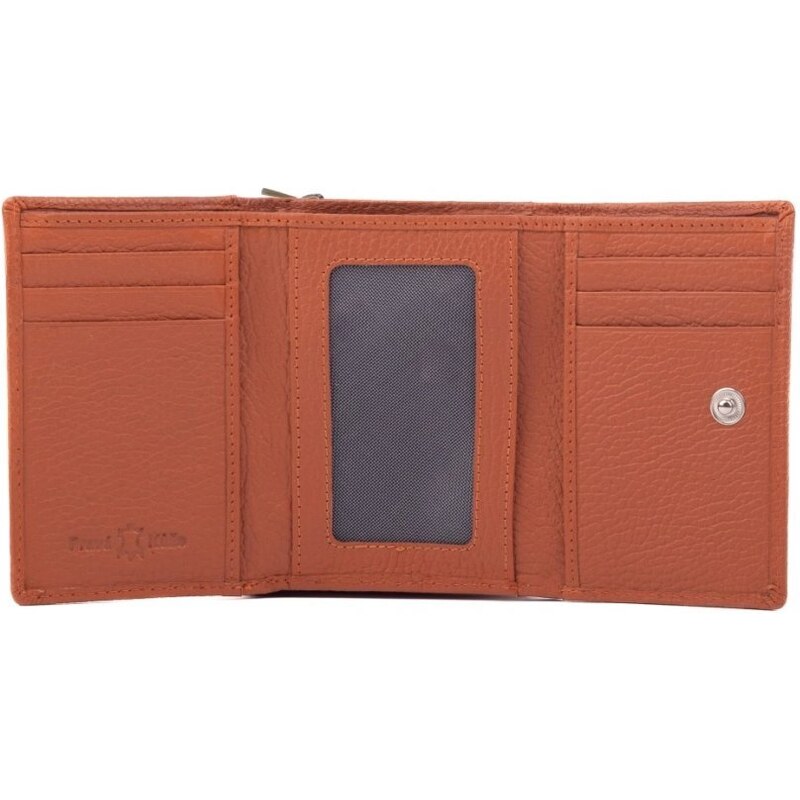 SEGALI Dámska kožená peňaženka SG-27106 B Oranžová