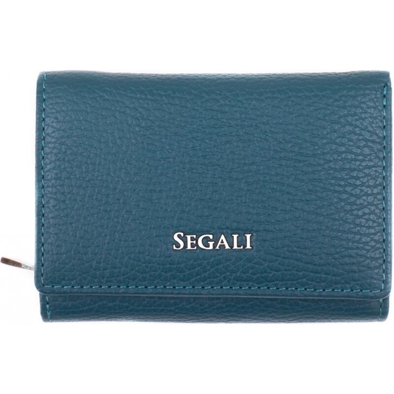 SEGALI Dámska kožená peňaženka SG-27106 B Petrolejová 46408045